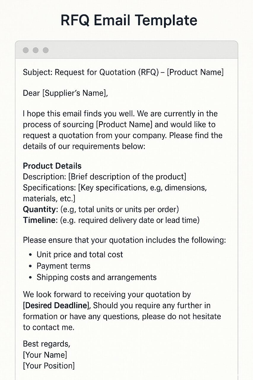 RFQ Email Template