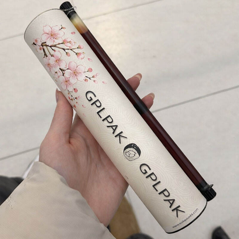 Custom sushi push pop paper tube packaging for takeaway sushi rolls