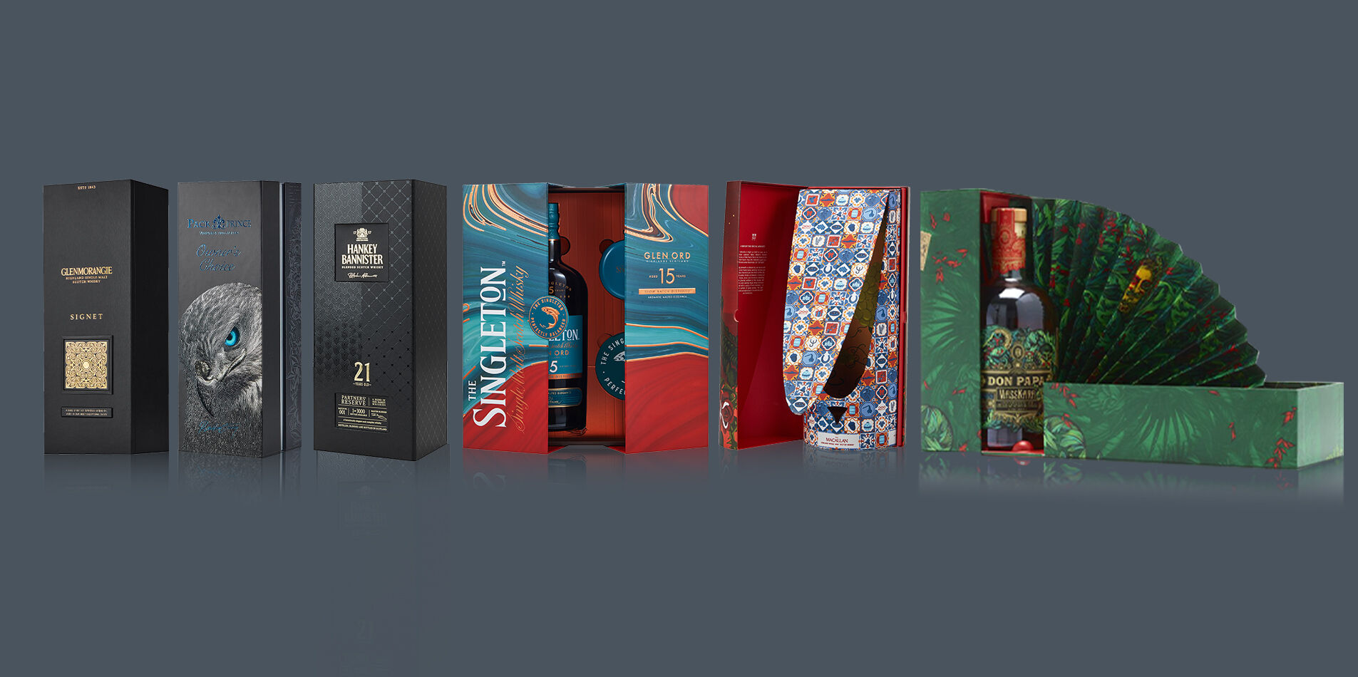 Custom wine and spirits packaging samples by GPLPAK