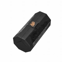 Customised Print Spot Uv Dragon-Inspired Embossing Hexagonal Rigid Cardboard Black Paper Wine Bottle Box Packaing 