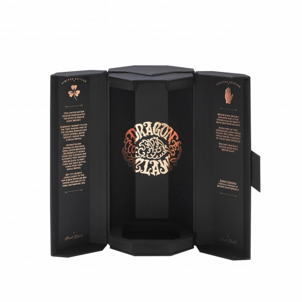 Customised Print Spot Uv Dragon-Inspired Embossing Hexagonal Rigid Cardboard Black Paper Wine Bottle Box Packaing 