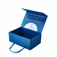 Custom Collapsible Magnetic Box with Ribbon Handle – Luxury & Practical Packaging