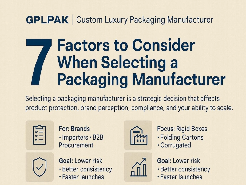 7 Factors to Consider When Selecting a Packaging Manufacturer