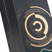 Custom Personalized Premium Natural Empty Double-Door Paper Wine Box Packaging With Foil-Stamped Logo