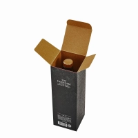 Customized Tuck-End Wine Box with Gold Foil Logo - Premium Foldable Corrugated Packaging