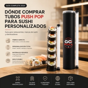 Dónde Comprar Tubos Push Pop para Sushi Personalizados | GPLPAK