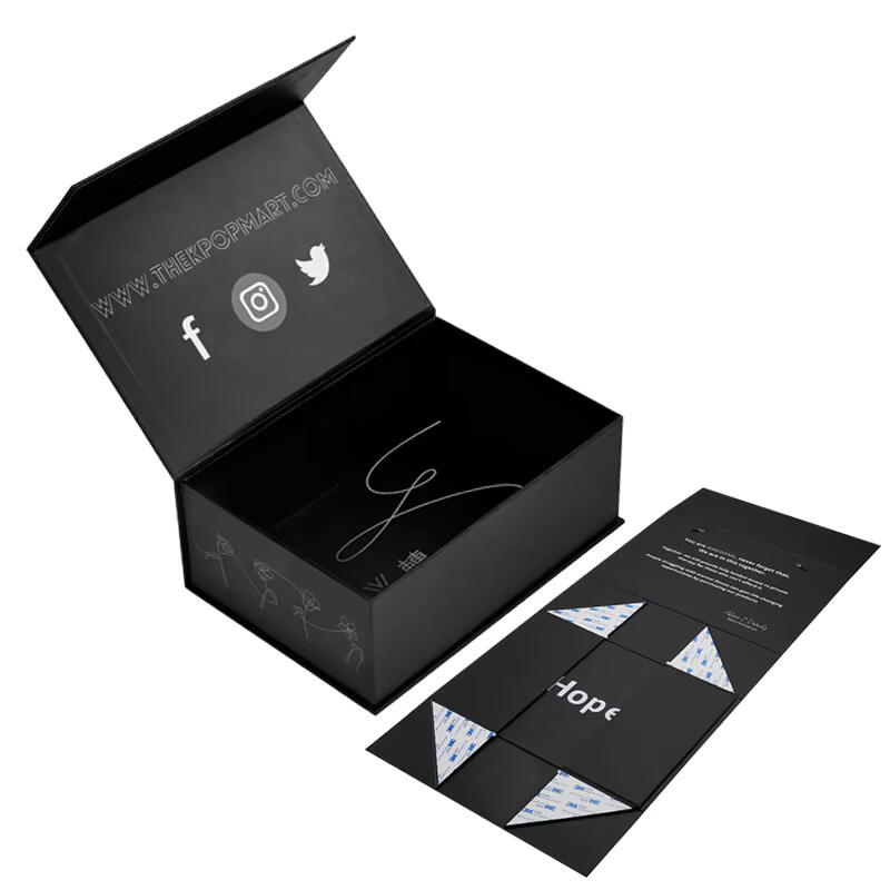 Custom Luxury Matte Black Magnetic Closure Boxes for Shoes, Bags & Apparel
