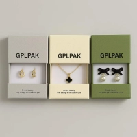 Custom Premium Drawer Sliding Rigid Cardboard Jewelry Paper Packaging Box For Jewellery With Suede Pouch