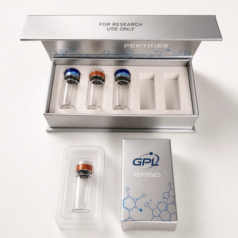 Custom Holographic Silver Peptide Vial Boxes For 3ml/5ml/10ml