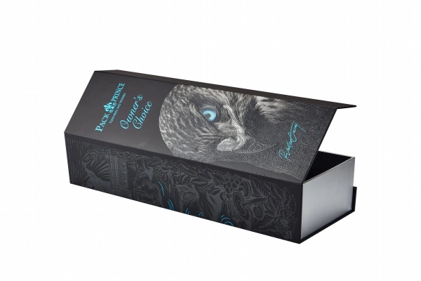 Customized Design Flip Top Rigid Cardboard Scodix Print Uv Logo Paper Box For Wine/Whiskey