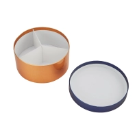 Custom Flat-Edge Round Chocolate Box with Paper Dividers | Affordable Factory-Direct Packaging