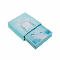Blue Rigid Lid and Base Skincare Box with Neck & White EVA Insert | Premium Gift Packaging with Matching Paper Bag