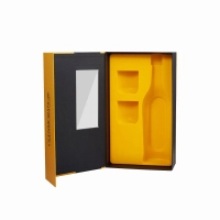 Custom Log Rigid Cardboard Magnetic Closure Boxes For Wine Bottle