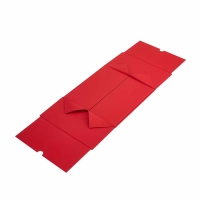 Premium Red Eco-Friendly Collapsible Lid and Base Rigid Box Without Adhesive