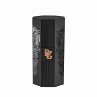 Customised Print Spot Uv Dragon-Inspired Embossing Hexagonal Rigid Cardboard Black Paper Wine Bottle Box Packaing 