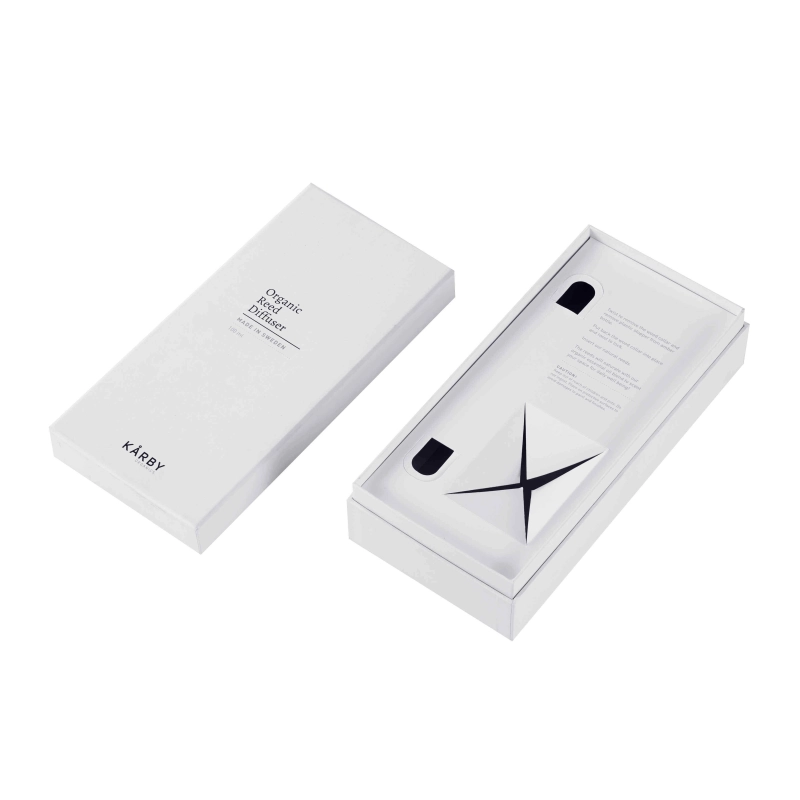 Elegant White Rigid Lid and Base Box | Luxury Packaging for Small Perfume Bottles