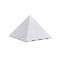 White Triangular Pyramid Rigid Lid and Base Box | Unique Custom-Shaped Luxury Packaging