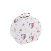 Wholesale Custom Printing Paper Cardboard Suitcase Storage Box With Metal Handles