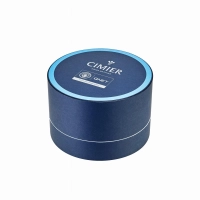 Custom Premium Rigid Hard Cardboard Silver Foil Stamped Paper Tube Round Cylindrical Watch Box for Caja de relojes