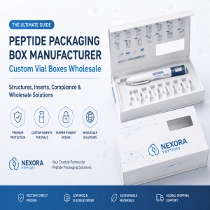 Peptide Packaging Box Manufacturer | Custom Vial Boxes Wholesale