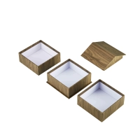 House-Shaped Rigid Lid and Base Box | Creative Wooden Texture Gift Packaging