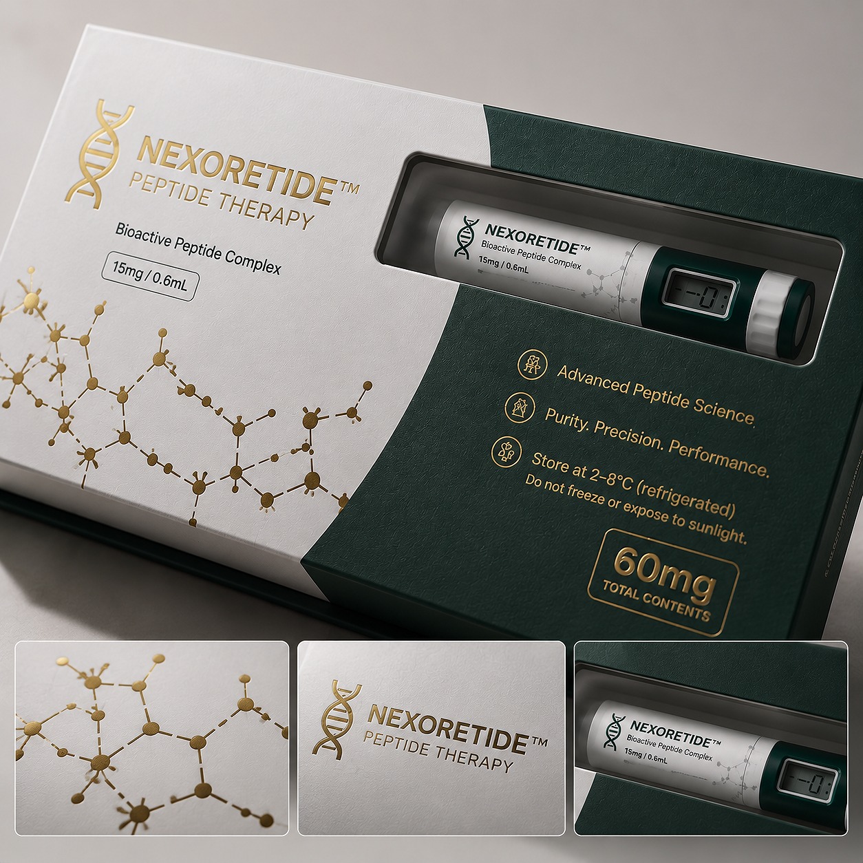 gold foil stamping of peptides packaging