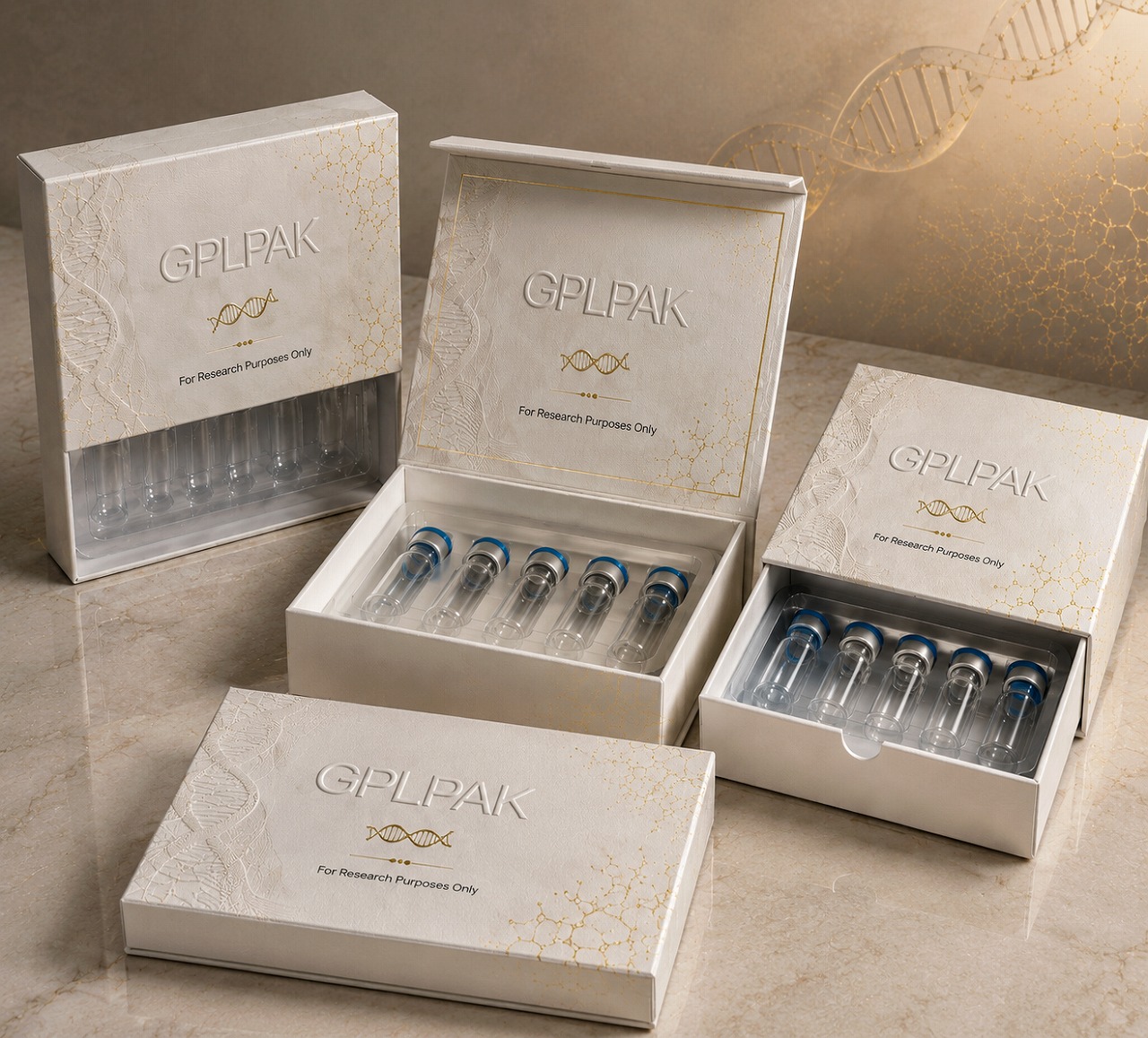 Emboss packaging finish with blind emboss and hot foil stamping on a rigid box lid